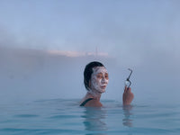 Lady with the glasses, The Blue Lagoon, Iceland - Desktop Background.